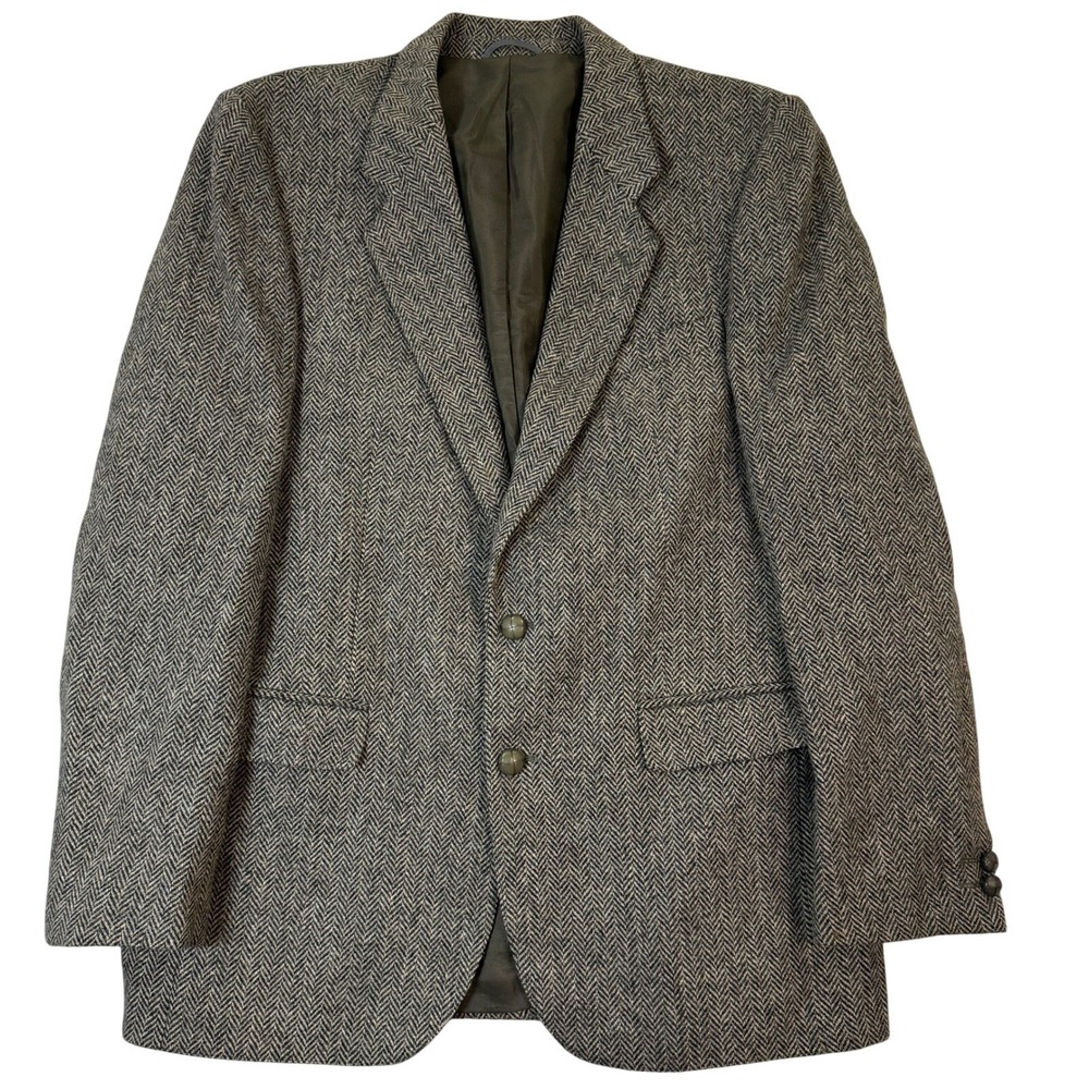 Vintage Kennedy of Ardara Mens 42R Classic Fit Tweed Blazer Herringbone Ireland
